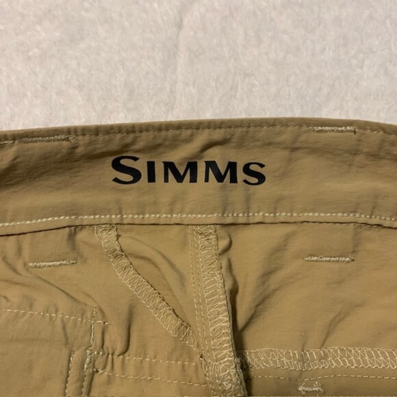 Simms Khaki Convertible Nylon Blend Shorts Pants Fishing Hiking Pants Size 38 - Picture 5 of 11